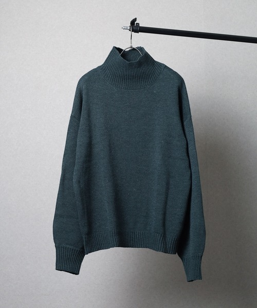 Bling Leads（ブリングリーズ）の「5ゲージ　オーバーサイズハイネックニット（ニット/セーター・レディース・ブラック/ベージュ/グリーン/ブラウン・LARGE/MEDIUM/X-LARGE/SMALL）」の4枚目の写真