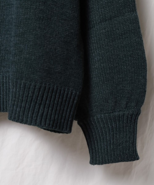 Bling Leads（ブリングリーズ）の「5ゲージ　オーバーサイズハイネックニット（ニット/セーター・レディース・ブラック/ベージュ/グリーン/ブラウン・LARGE/MEDIUM/X-LARGE/SMALL）」の9枚目の写真