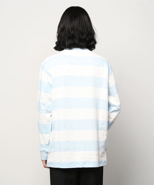 TAIKAN（テイケン）の「【TAIKAN / テイケン】STRIPED L/S CREW BABY BLUE  / ロングスリーブボーダーTシャツ（Tシャツ/カットソー・メンズ・ブルー・MEDIUM/X-LARGE/LARGE/SMALL）」の9枚目の写真