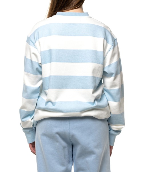 TAIKAN（テイケン）の「【TAIKAN / テイケン】STRIPED L/S CREW BABY BLUE  / ロングスリーブボーダーTシャツ（Tシャツ/カットソー・メンズ・ブルー・MEDIUM/X-LARGE/LARGE/SMALL）」の6枚目の写真