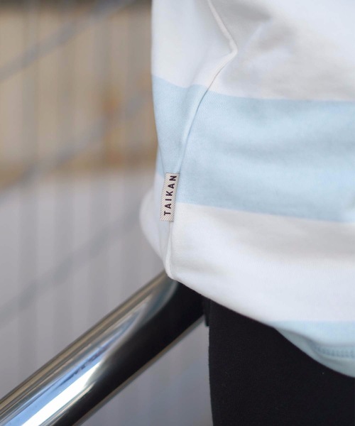 TAIKAN（テイケン）の「【TAIKAN / テイケン】STRIPED L/S CREW BABY BLUE  / ロングスリーブボーダーTシャツ（Tシャツ/カットソー・メンズ・ブルー・MEDIUM/X-LARGE/LARGE/SMALL）」の12枚目の写真