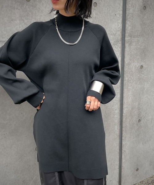 &g'aime（アンジェム）の「【＆g'aime】アウトリンクングハイネックニット（ニット/セーター・レディース・カーキ/パープル/ベージュ/ブラック・FREE）」の15枚目の写真