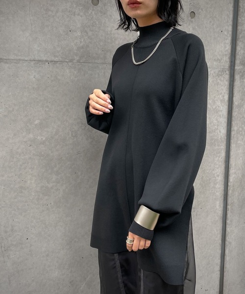 &g'aime（アンジェム）の「【＆g'aime】アウトリンクングハイネックニット（ニット/セーター・レディース・カーキ/パープル/ベージュ/ブラック・FREE）」の16枚目の写真