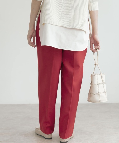 URBAN RESEARCH ROSSO WOMEN（アーバンリサーチ　ロッソ）の「コクーンタックトラウザー（その他パンツ・レディース・チャコールグレー/モカ/レッド・38/36）」の18枚目の写真