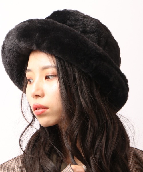 FUNALIVE（ファンアライブ）の「RUCCHE フェイクファー２WAYHAT（ハット・レディース・ブラック/ベージュ/アイボリー・FREE）」の15枚目の写真