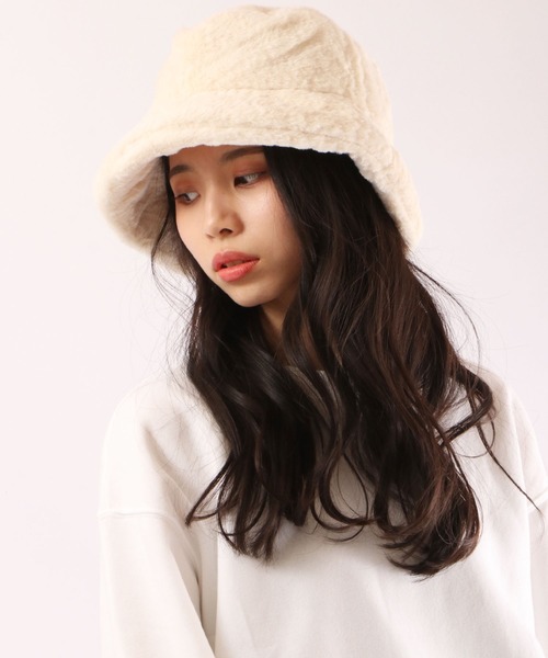 FUNALIVE（ファンアライブ）の「RUCCHE フェイクファー２WAYHAT（ハット・レディース・ブラック/ベージュ/アイボリー・FREE）」の9枚目の写真