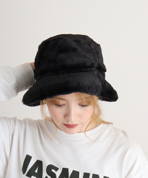 FUNALIVE（ファンアライブ）の「RUCCHE フェイクファー２WAYHAT（ハット・レディース・ブラック/ベージュ/アイボリー・FREE）」の13枚目の写真