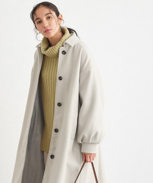 Pierrot(ピエロ)の「バックタックステンカラーコート(ステンカラーコート・レディース・アイボリー/モカ・M/L)」の21枚目の写真