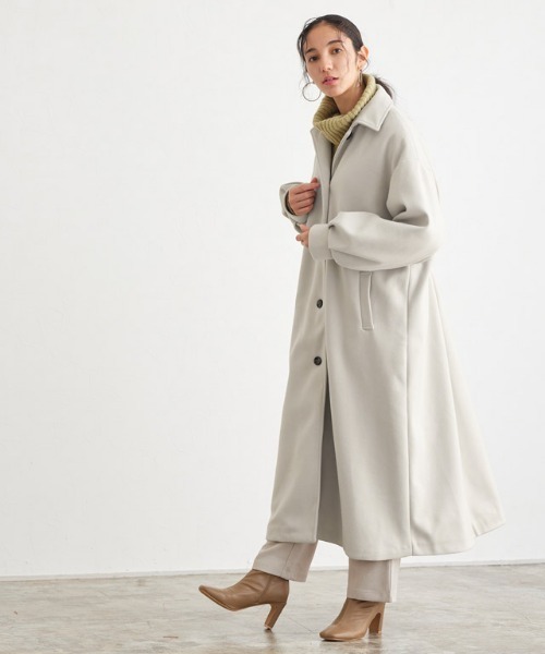 Pierrot(ピエロ)の「バックタックステンカラーコート(ステンカラーコート・レディース・アイボリー/モカ・M/L)」の19枚目の写真