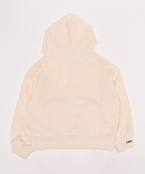 Lindsay（リンジィ）の「【PEANUTSコラボ】もふもふジップパーカ（パーカー・キッズ・アイボリー・L/S/M）」の2枚目の写真