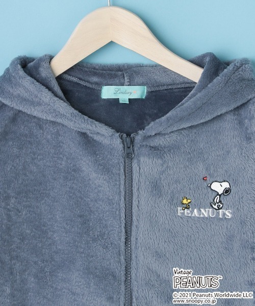 Lindsay（リンジィ）の「【PEANUTSコラボ】もふもふジップパーカ（パーカー・キッズ・アイボリー・L/S/M）」の5枚目の写真