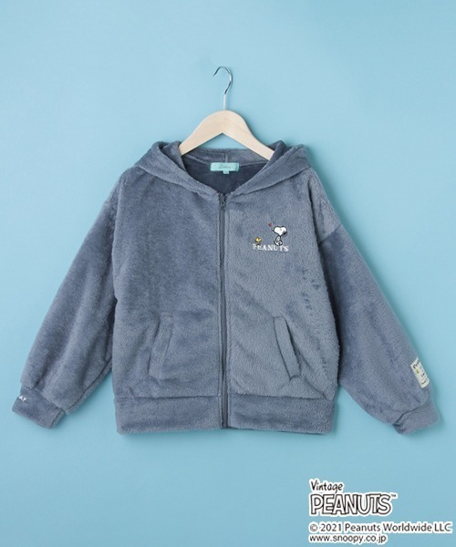Lindsay（リンジィ）の「【PEANUTSコラボ】もふもふジップパーカ（パーカー・キッズ・アイボリー・L/S/M）」の13枚目の写真