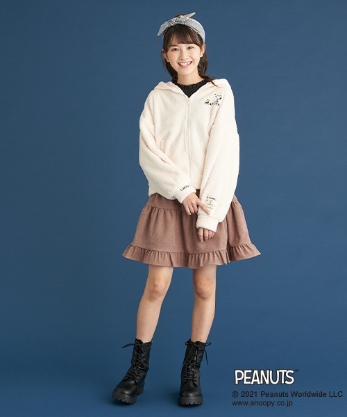 Lindsay（リンジィ）の「【PEANUTSコラボ】もふもふジップパーカ（パーカー・キッズ・アイボリー・L/S/M）」の16枚目の写真