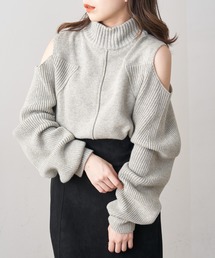 Chico | 【新色追加】肩スリットハイネックルーズニット(ニット/セーター)