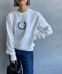 FRED PERRY（フレッドペリー）の「[FRED PERRY/フレッドペリー] ローレルリースプリント クルーネックスウェット（スウェット・レディース）」