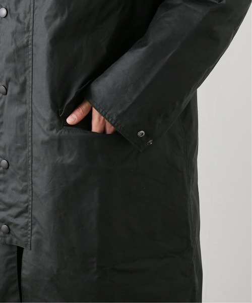 バブアー OVERSIZED BURGHLEY ステンカラーコート ネイビー