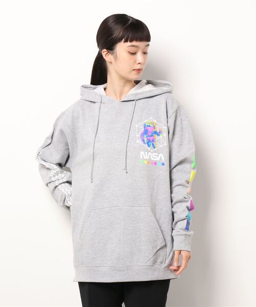 NASA（ナサ）の「/NASA/SWEAT PULLPARKA（パーカー・レディース・ブラック/グレー・MEDIUM/LARGE/X-LARGE）」の6枚目の写真