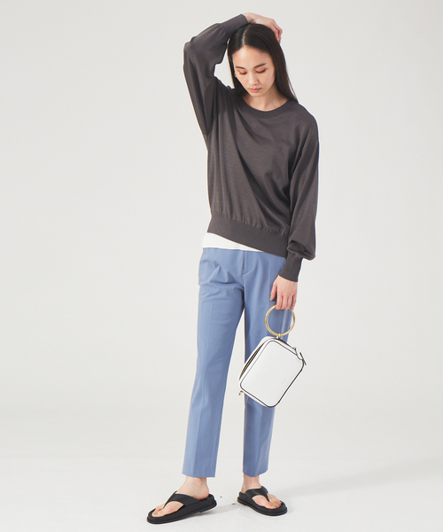 qualite（カリテ）の「2WAYブライトニットプルオーバー（ニット/セーター・レディース・アイボリー/ベージュ/グリーン/チャコールグレー・フリー）」の7枚目の写真