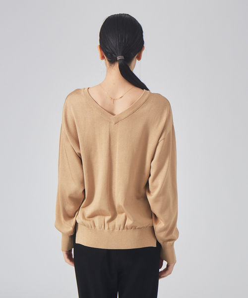 qualite（カリテ）の「2WAYブライトニットプルオーバー（ニット/セーター・レディース・アイボリー/ベージュ/グリーン/チャコールグレー・フリー）」の17枚目の写真