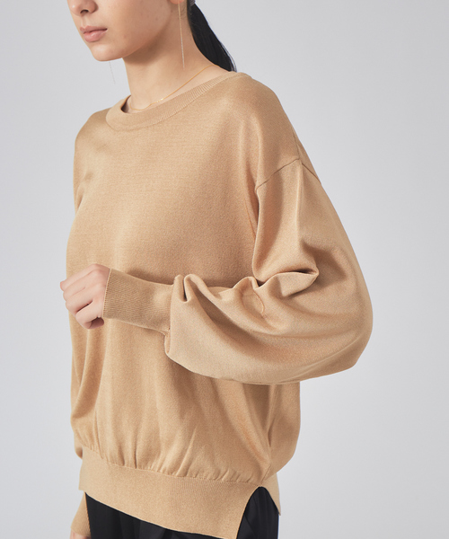 qualite（カリテ）の「2WAYブライトニットプルオーバー（ニット/セーター・レディース・アイボリー/ベージュ/グリーン/チャコールグレー・フリー）」の19枚目の写真