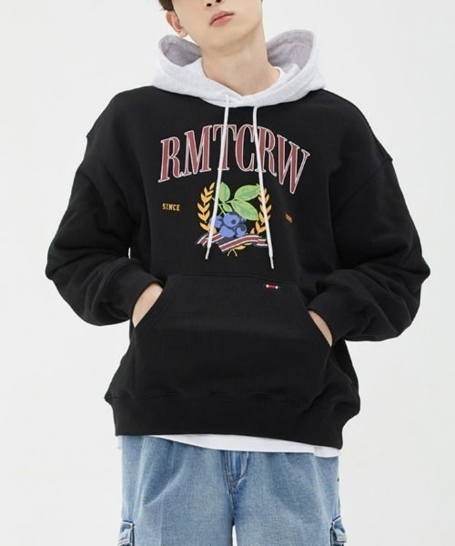 ROMANTIC CROWN（ロマンティッククラウン）の「ROMANTIC CROWN(ロマンティッククラウン)/GARDENING BERRY LAYERED HOODIE/ガーデニング ベリー レイヤード フーディー（パーカー・レディース・ブラック/ライトグレー/グリーン・M/L/XL）」の21枚目の写真