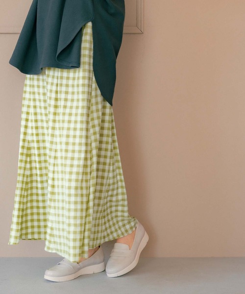 LEPSIM(レプシィム)の「ギンガムマーメイドスカート 260527(スカート・レディース・パープル/ブラック/イエロー/グリーン/パープル系その他・MEDIUM/LARGE)」の5枚目の写真