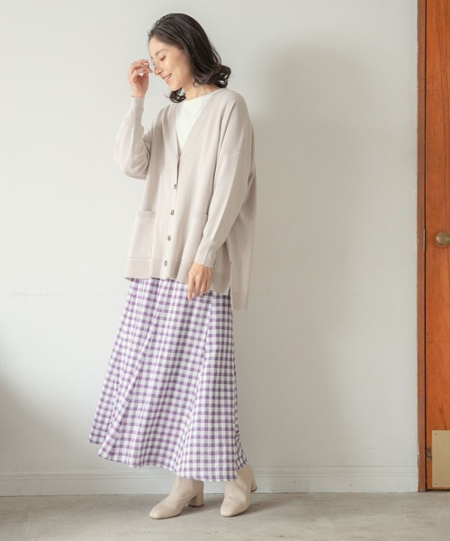 LEPSIM(レプシィム)の「ギンガムマーメイドスカート 260527(スカート・レディース・パープル/ブラック/イエロー/グリーン/パープル系その他・MEDIUM/LARGE)」の8枚目の写真