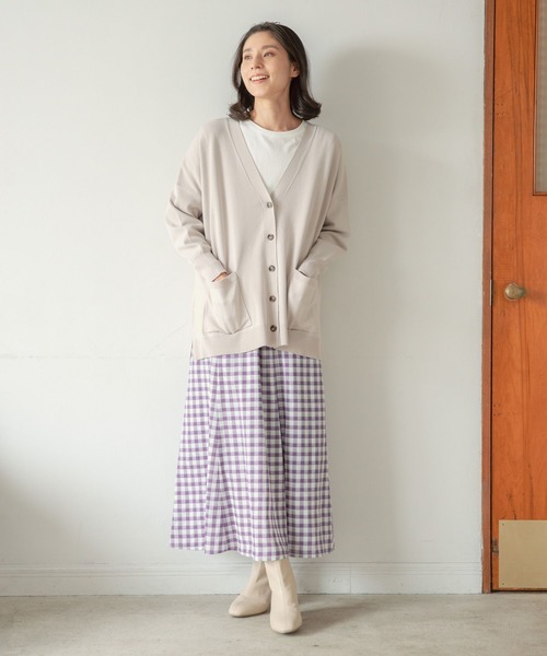 LEPSIM(レプシィム)の「ギンガムマーメイドスカート 260527(スカート・レディース・パープル/ブラック/イエロー/グリーン/パープル系その他・MEDIUM/LARGE)」の9枚目の写真