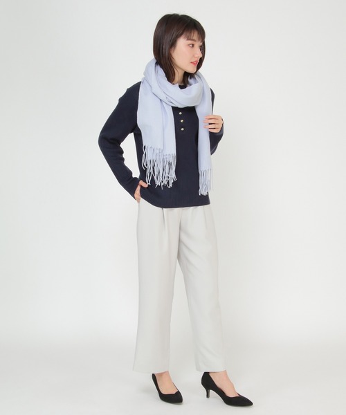 ikka（イッカ）の「薄手ラメ入り起毛ストール（ストール/ショール・レディース・ライトグレー/ブラック/ブルー/ベージュ/ピンク・FREE）」の9枚目の写真