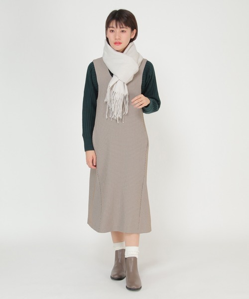 ikka（イッカ）の「薄手ラメ入り起毛ストール（ストール/ショール・レディース・ライトグレー/ブラック/ブルー/ベージュ/ピンク・FREE）」の7枚目の写真