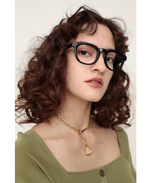 SLY(スライ)の「CLASSIC FRAME GLASSES メガネ(メガネ・レディース・ブラック/マルチ・FREE)」の5枚目の写真