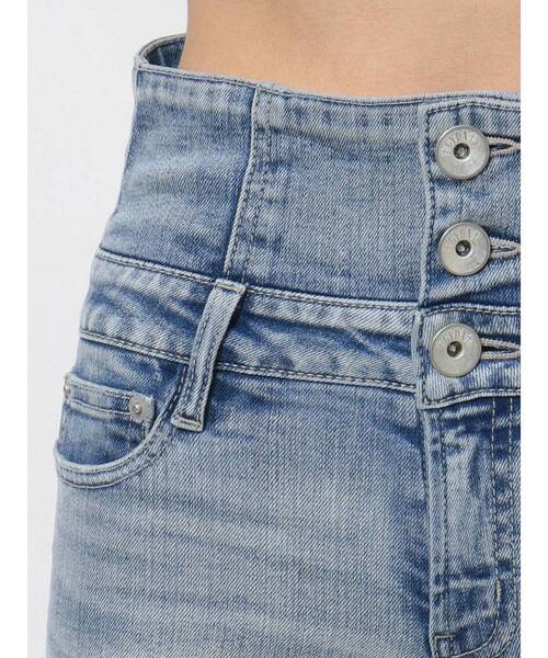 GYDA（ジェイダ）の「ハイウエストウエストクロススキニーデニムパンツ（デニムパンツ・レディース・ライトブルー/オフホワイト/ブルー・SMALL/MEDIUM/X-SMALL）」の11枚目の写真