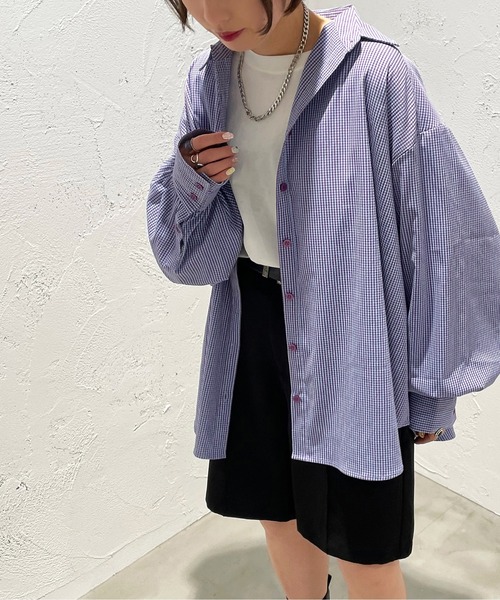 apres jour mignon(アプレジュールミニョン)の「ギンガムチェックシャツ【ZOZOTOWN限定アイテム】(シャツ/ブラウス・レディース・ブルー系その他/ブラック系その他/グリーン系その他・X-LARGE/フリー)」の17枚目の写真