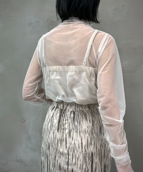 &g'aime(アンジェム)の「【&g'aime】ハイネックシアータートル(Tシャツ/カットソー・レディース・ホワイト/ブラック/ベージュ・FREE)」の10枚目の写真