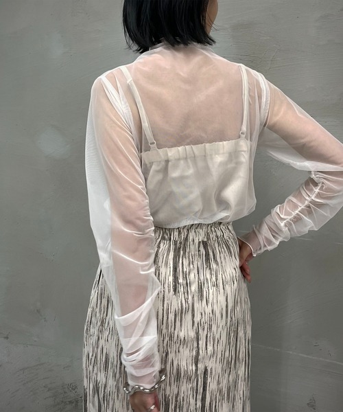 &g'aime(アンジェム)の「【&g'aime】ハイネックシアータートル(Tシャツ/カットソー・レディース・ホワイト/ブラック/ベージュ・FREE)」の9枚目の写真