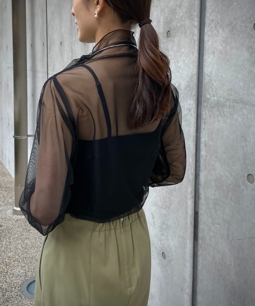 &g'aime(アンジェム)の「【&g'aime】ハイネックシアータートル(Tシャツ/カットソー・レディース・ホワイト/ブラック/ベージュ・FREE)」の17枚目の写真