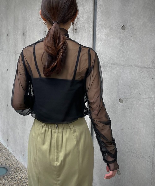 &g'aime(アンジェム)の「【&g'aime】ハイネックシアータートル(Tシャツ/カットソー・レディース・ホワイト/ブラック/ベージュ・FREE)」の18枚目の写真