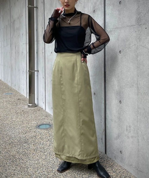 &g'aime(アンジェム)の「【&g'aime】ハイネックシアータートル(Tシャツ/カットソー・レディース・ホワイト/ブラック/ベージュ・FREE)」の21枚目の写真