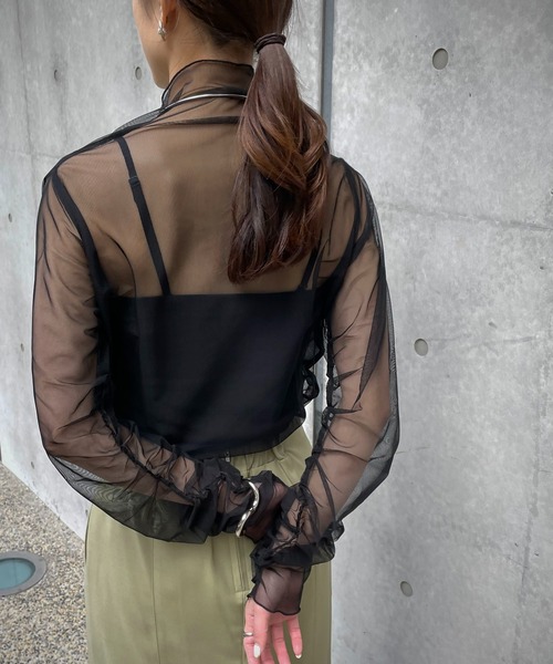 &g'aime(アンジェム)の「【&g'aime】ハイネックシアータートル(Tシャツ/カットソー・レディース・ホワイト/ブラック/ベージュ・FREE)」の19枚目の写真