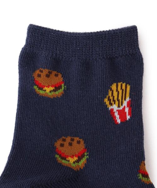 SHOO・LA・RUE（シューラルー）の「◆フード総柄ショート丈ソックス（ソックス/靴下・キッズ・アイボリー系3/ブルー系8/ワイン系5・56/53）」の7枚目の写真