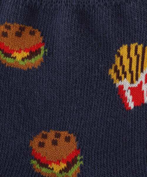 SHOO・LA・RUE（シューラルー）の「◆フード総柄ショート丈ソックス（ソックス/靴下・キッズ・アイボリー系3/ブルー系8/ワイン系5・56/53）」の9枚目の写真