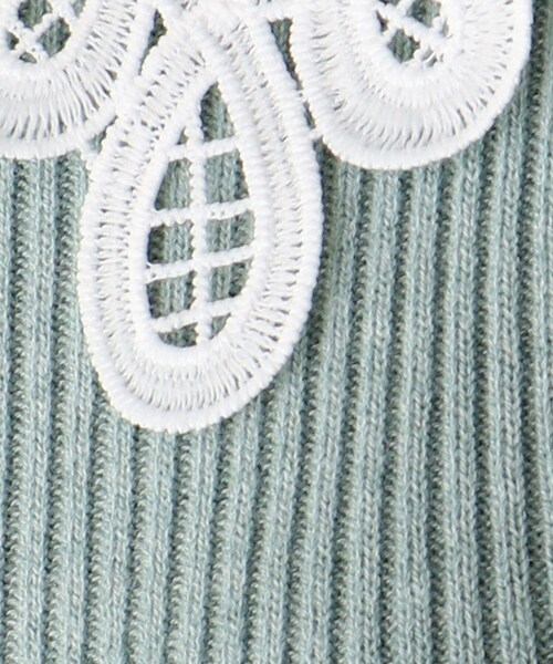OPAQUE.CLIP（オペークドットクリップ）の「◆レイヤードカラーデザインリブニット（ニット/セーター・レディース・グレー/オフホワイト/グリーン・38）」の15枚目の写真