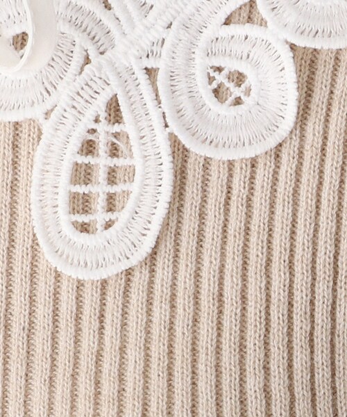 OPAQUE.CLIP（オペークドットクリップ）の「◆レイヤードカラーデザインリブニット（ニット/セーター・レディース・グレー/オフホワイト/グリーン・38）」の17枚目の写真