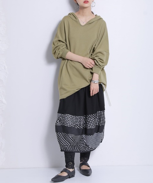 osharewalker（オシャレウォーカー）の「【廃盤】『ゆるラフ裏毛パーカー』（パーカー・レディース・ブラック/ベージュ/ネイビー/レッド/ラベンダー/ライトカーキ/ロイヤルブルー・FREE）」の16枚目の写真