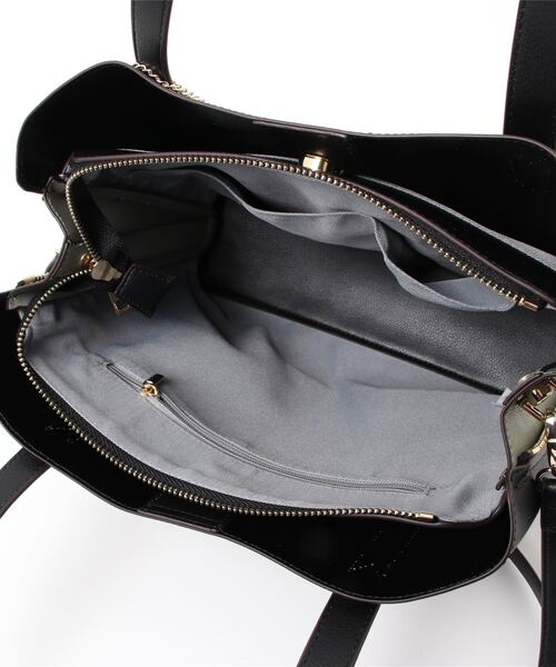 BASE（ベース）の「サイドジップ バイカラートートバッグ (M)（トートバッグ・レディース・ブラウン系その他/ライトグレー/ブラック/ダークグレー/グリーン/ピンク/アイボリー/ブラウン・FREE）」の11枚目の写真