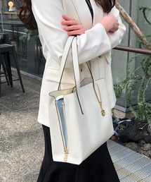 BASE（ベース）の「サイドジップ バイカラートートバッグ (M)（トートバッグ）」