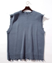 THISIS（ディスイズ）の「ルーズフィット ダメージ ニットベスト（ベスト）」