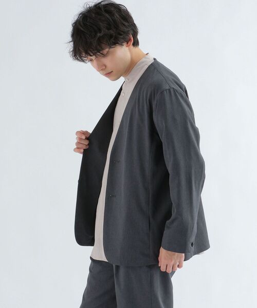 SHIPS any(シップス エニィ)の「SHIPS any: 【ウォッシャブル】ノーカラー セットアップ スーツ 22SS◇(セットアップ・メンズ・ネイビー/ダークグレー・SMALL/MEDIUM/LARGE/X-LARGE)」の21枚目の写真