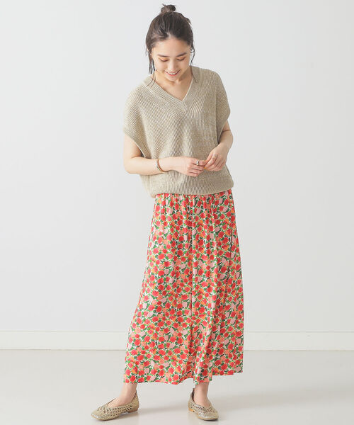 unfil ニットベスト unfil (アンフィル) organic hemp ribbed-knit vest