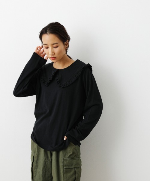 RODEO CROWNS WIDE BOWL(ロデオクラウンズワイドボウル)の「ビッグカラートップス(Tシャツ/カットソー・レディース・ホワイト/ブラック/ブルー系その他・FREE)」の2枚目の写真